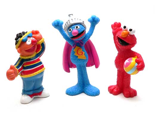 Ernie, Super Grover, Elmo, Easer Egg, Sesame Street